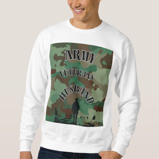 Army Veteran's Ehemann Sweatshirt (Vorderseite)