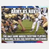 ARMY vs NAVY Fleecedecke (Vorderseite (Horizontal))