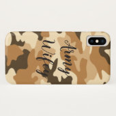 Army Wifey Desert Beige Camouflage iPhone Case (Rückseite (Horizontal))