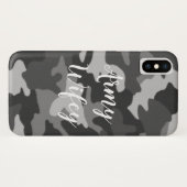 Army Wifey Winter Gray Camouflage iPhone Case (Rückseite (Horizontal))