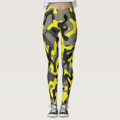 Army Yellow Camouflage Gemustert | LEGGINGS (Vorderseite)