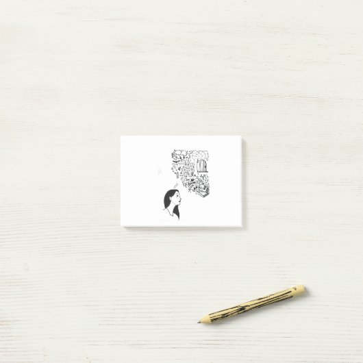 Arnabas Overthinking Post-it Klebezettel (Auf Schreibtisch)