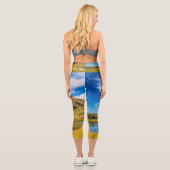 Arnarstapi Amtmansshus und Stapafell, isländisch Capri Leggings (Rückseite)