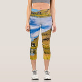 Arnarstapi Amtmansshus und Stapafell, isländisch Capri Leggings (Vorderseite)