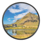 Arnarstapi Amtmansshus und Stapafell, isländisch Eishockey Puck (Vorderseite)