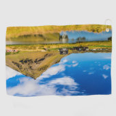 Arnarstapi Amtmansshus und Stapafell, isländisch Golfhandtuch (Horizontal)