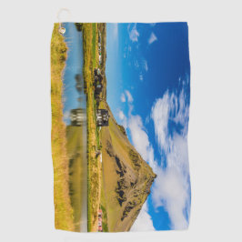 Arnarstapi Amtmansshus und Stapafell, isländisch Golfhandtuch