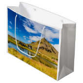 Arnarstapi Amtmansshus und Stapafell, isländisch Große Geschenktüte (Vorderseite Schrägansicht)