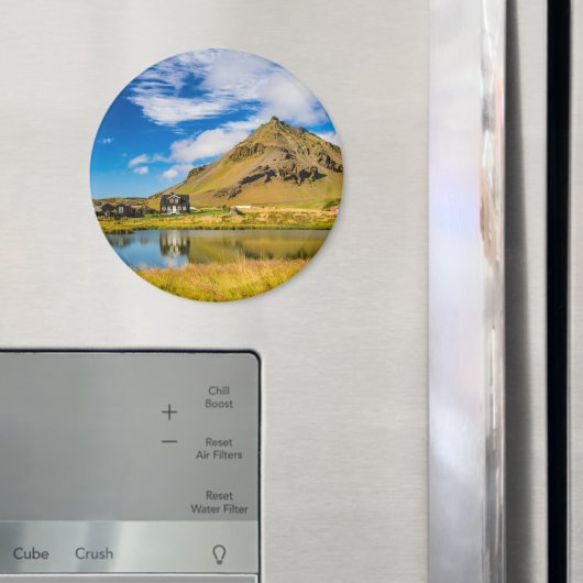 Arnarstapi Amtmansshus und Stapafell, isländisch Magnet (In Situ (Kühlschrank))