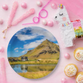 Arnarstapi Amtmansshus und Stapafell, isländisch Pappteller (Party)