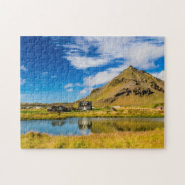 Arnarstapi Amtmansshus und Stapafell, isländisch Puzzle