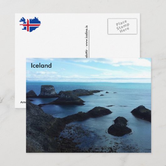 Arnarstapi, Snæellsnes Peninsula, Island Postkarte (Vorne/Hinten)