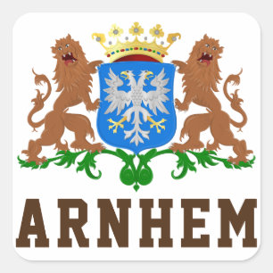 Arnhem Wappen, Niederlande Quadratischer Aufkleber