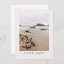 Arnia beach in Spain, neutral aesthetic beach Postkarte