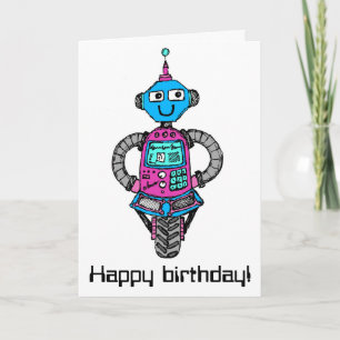 Arnie Robot: Rosa und Blau Karte