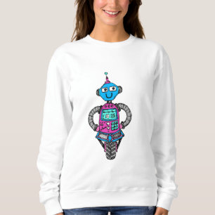 Arnie Robot: Rosa und blau Sweatshirt