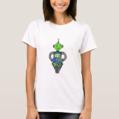 Arnie Roboter, blau und grün T-Shirt (Vorderseite)