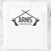 Arnis astig rechteckiger aufkleber (Tasche)