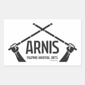 Arnis astig rechteckiger aufkleber (Vorderseite)