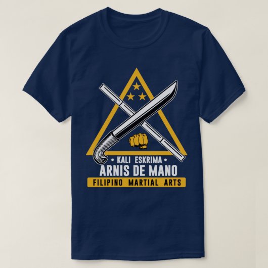 Arnis De Mani Kali Eskrima Filipino Kampfkunst T-Shirt (Design vorne)