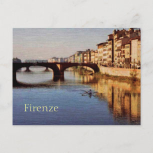 Arno, Florenz, Italien Postkarte