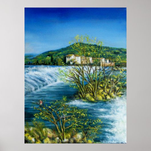 ARNO FLUSS ROVEZZANO Florence Italien Poster (Vorne)