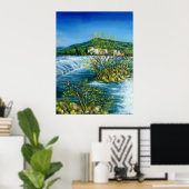 ARNO FLUSS ROVEZZANO Florence Italien Poster (Heimbüro)