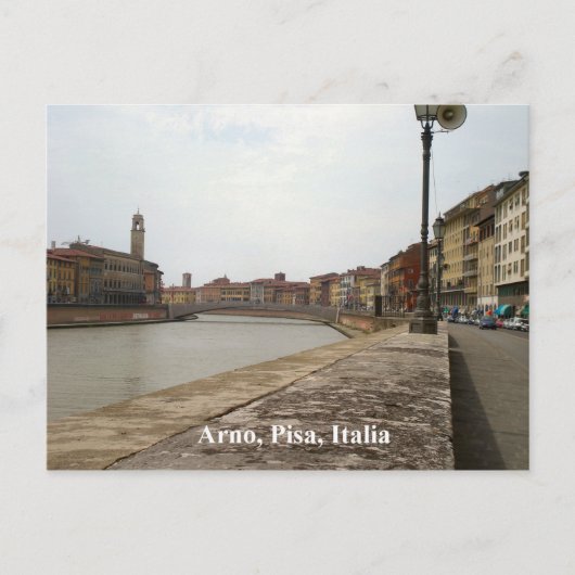 Arno, Pisa, Italien Postkarte (Vorderseite)