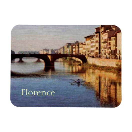 Arno River, Florenz, Italien Magnet (Horizontal)