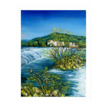 ARNOFLOSS BEI ROVEZZANO Florenz Toskana Landschaft
