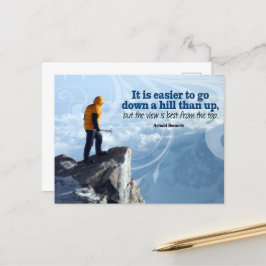 Arnold Bennett Inspiration Zitat "Top view" Postkarte