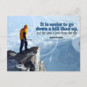 Arnold Bennett Inspiration Zitat "Top view" Postkarte (Vorderseite)