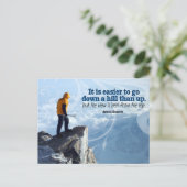 Arnold Bennett Inspiration Zitat "Top view" Postkarte (Stehend Vorderseite)