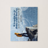 Arnold Bennett Inspiration Zitat "Top view" Puzzle (Vertikal)