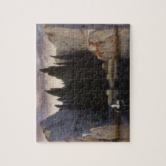 Arnold Böcklin - Die Insel der Toten Puzzle (Vertikal)