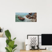 Arnold Böcklin Odysseus und Polyphemus Poster (Heimbüro)