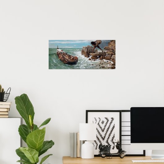 Arnold Böcklin Odysseus und Polyphemus Poster (Heimbüro)