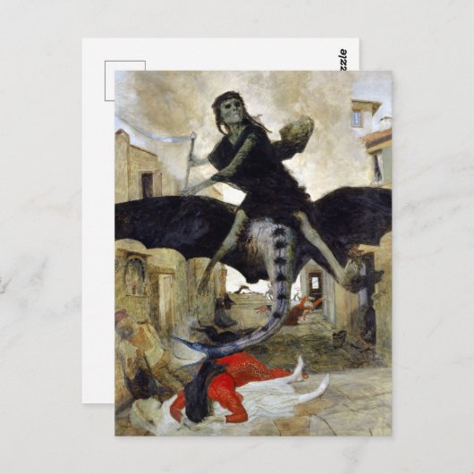Arnold Böcklin - Pest-Poster Postkarte (Vorne/Hinten)