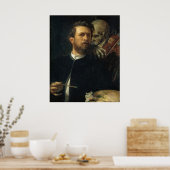 Arnold Böcklin - Selbstportrait mit dem Tod Poster (Küche)