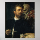 Arnold Böcklin - Selbstportrait mit dem Tod Poster (Vorne)