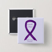 Arnold-Chiari Malformation Awareness Ribbon Button (Vorne & Hinten)