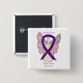 Arnold-Chiari Malformation Awareness Ribbon Button (Vorne & Hinten)