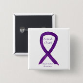Arnold-Chiari Malformation Awareness Ribbon Button (Vorne & Hinten)