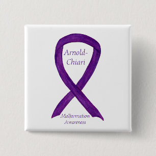 Arnold-Chiari Malformation Awareness Ribbon Button