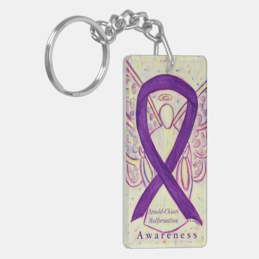 Arnold-Chiari Malformation Awareness Ribbon Chain Schlüsselanhänger (Vorderseite links)