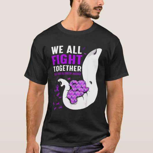 Arnold Chiari Malformation Awareness we All Fight T-Shirt (Vorderseite)