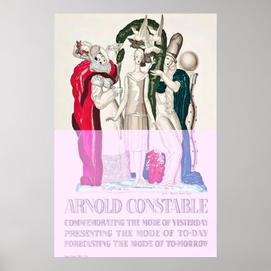 Arnold Constable Fashion Art Nouveau Jean-Dupas Poster (Vorne)
