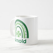 Arnold Name Clover Boho Rainbow Kaffeetasse (Vorderseite Links)