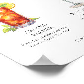Arnold Palmer Lemon Drop Tropical Hochzeits-Mockta Poster (Ecke)