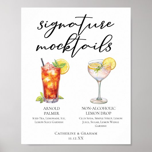 Arnold Palmer Lemon Drop Tropical Hochzeits-Mockta Poster (Vorne)